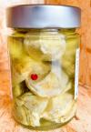 Carciofini interi sott'olio con pepe rosa 150g - foto 1