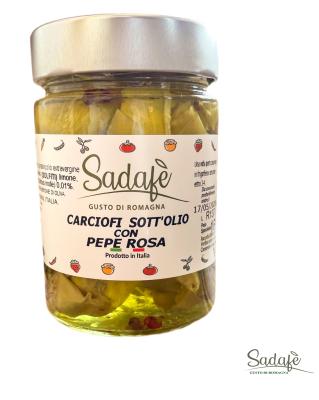 ARTICHOKES IN OIL WITH PINK PEPPER 160g